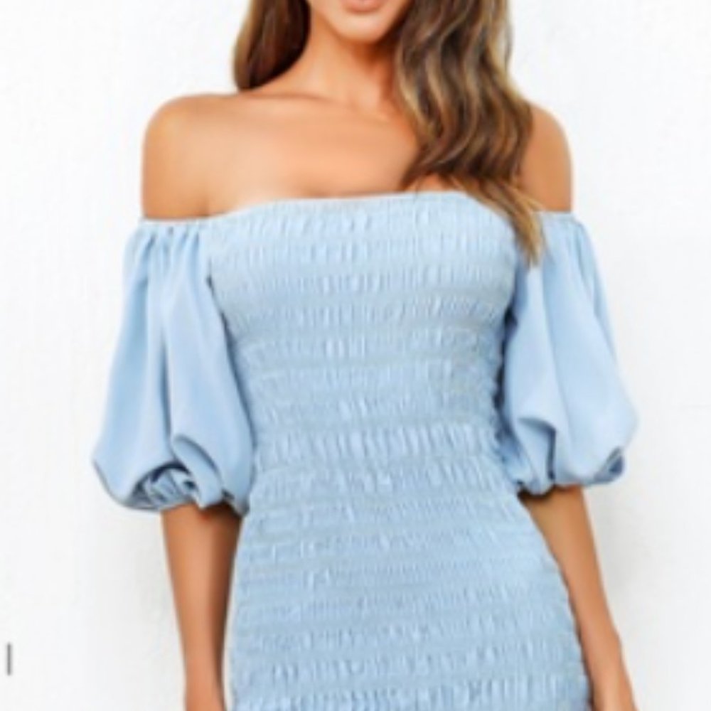 Light Blue Midi Dress Size Large